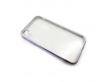 Чехол iPhone XR Силикон Прозрачный (Style under iPhone 12) Фиолетовый