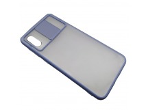 Чехол Samsung A20/A30/M10S (2019) Матовый Slide Camera Синий