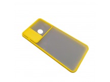 Чехол Samsung A21 (2020) Матовый Slide Camera Желтый