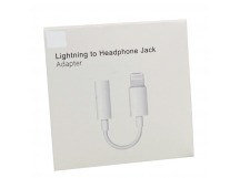 Переходник Lightning  в 3.5 jack (Оригинал 100%) в упаковке Белый