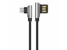 Кабель USB - micro USB Hoco U42 Exquisite steel для HTC/Samsung (black)