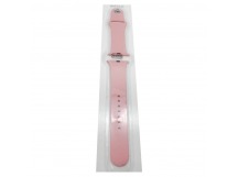 Ремешок для Apple Watch 38/40mm №12 силиконовый Светло-Розовый (Размер ML)