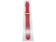 Ремешок для Apple Watch 38/40mm №25 силиконовый Камелия Красная (Размер ML)