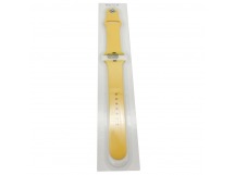 Ремешок для Apple Watch 38/40mm №40 силиконовый Блестящий Желтый (Размер ML)