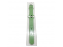 Ремешок для Apple Watch 42/44/45/49 mm №1 силиконовый Мятно-Зеленый (Размер ML)