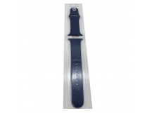 Ремешок для Apple Watch 42/44/45/49 mm №38 силиконовый Синий Синий (Размер ML)