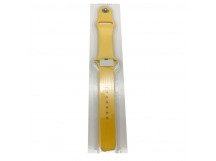 Ремешок для Apple Watch 42/44/45 mm №4 силиконовый Желтый (Размер ML)