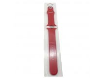 Ремешок для Apple Watch 42/44/45/49 mm №25 силиконовый Камелия Красная (Размер SM)