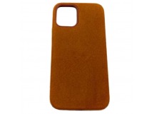 Чехол iPhone 12 Mini (5.4) Alcantara Case (без MagSafe) в упаковке Коричневый