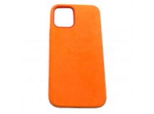 Чехол iPhone 12 Mini (5.4) Alcantara Case (без MagSafe) в упаковке Оранжевый