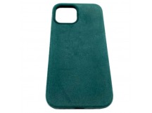 Чехол iPhone 12 Pro Max (6.7) Alcantara Case (без MagSafe) в упаковке Зеленый