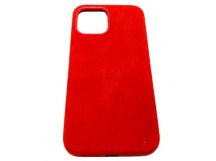 Чехол iPhone 12 Pro Max (6.7) Alcantara Case (без MagSafe) в упаковке Красный