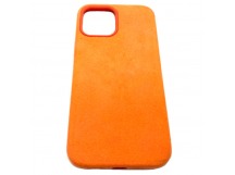 Чехол iPhone 12 Pro Max (6.7) Alcantara Case (без MagSafe) в упаковке Оранжевый