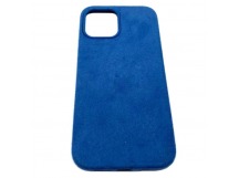 Чехол iPhone 12 Pro Max (6.7) Alcantara Case (без MagSafe) в упаковке Синий
