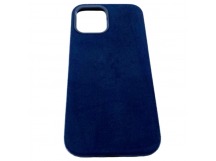 Чехол iPhone 12 Pro Max (6.7) Alcantara Case (без MagSafe) в упаковке Темно-Синий