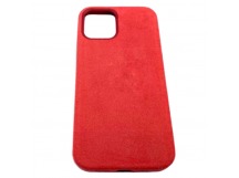 Чехол iPhone 12/12 Pro (6.1) Alcantara Case (без MagSafe) в упаковке Красная Ягода