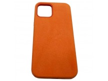 Чехол iPhone 12/12 Pro (6.1) Alcantara Case (без MagSafe) в упаковке Оранжевый