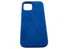 Чехол iPhone 12/12 Pro (6.1) Alcantara Case (без MagSafe) в упаковке Синий