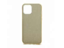                                 Чехол силикон-пластик iPhone 12/12 Pro (6,1") Fashion с блестками золотистый