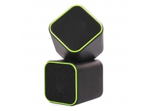 Колонки SmartBuy, 2.0, Cute, чёрные/зелёные, USB