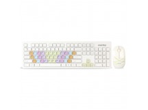                     Беспроводной комплект клавиатура+мышь Smartbuy 218346AG белый с цветными клавишами