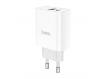 Адаптер сетевой HOCO C80A (1-USB 3.1A/1-Type-C) (белый)