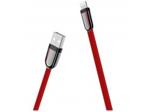 Кабель USB HOCO (U74) для iPhone Lightning 8 pin (1,2м) плоский (красный)