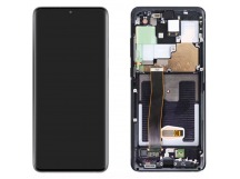 Дисплей для Samsung G988F Galaxy S20 Ultra в рамке + тачскрин (черный) ОРИГ100%