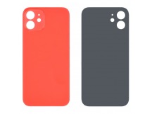 Задняя крышка для iPhone 12 (красный) без стекла камеры класс AAA