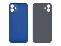 Задняя крышка для iPhone 12 (синий) без стекла камеры класс AAA