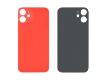 Задняя крышка для iPhone 12 mini (красный) без стекла камеры класс AAA