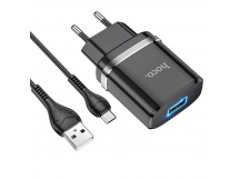                         Сетевое ЗУ USB Hoco N1 1USB/2.4A + кабель Micro USB (черный)