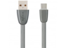 Кабель USB VIXION (K12c) Type-C (1м) силиконовый (серый)