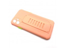 Чехол iPhone 11 Ladder Nano с ремешком Светло-Коралловый