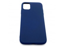 Чехол iPhone 11 Силикон Матовый Темно-Синий