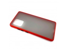 Чехол Samsung A91/S10 Lite (2020) Противоударный Матовый Красный