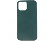 Чехол-накладка - LC011 экокожа MSafe для Apple iPhone 12 Pro Max (dark green)