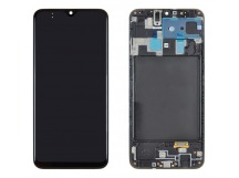 Дисплей для Samsung A205F Galaxy A20 в рамке + тачскрин (черный) 100%