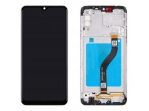 Дисплей для Samsung A207F Galaxy A20s в рамке + тачскрин (черный) 100%