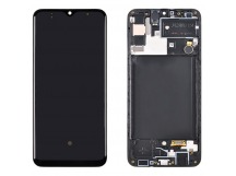 Дисплей для Samsung A307F Galaxy A30s в рамке + тачскрин (черный) 100%