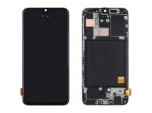 Дисплей для Samsung A405F Galaxy A40 в рамке + тачскрин (черный) 100%
