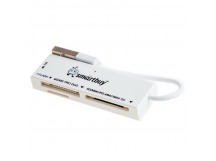 Картридер Smartbuy 717, USB 2.0 - SD/microSD/MS/M2, белый (SBR-717-W)