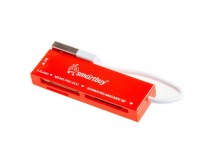 Картридер Smartbuy 717, USB 2.0 - SD/microSD/MS/M2 красный (SBR-717-R)