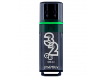 Флеш-накопитель USB 3.0 32Gb Smart Buy Glossy series Dark (grey)