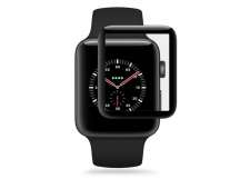 Защитная пленка "Полное покрытие" для Apple Watch/2/3 (42 мм) Черная ( силикон )