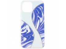 Чехол-накладка №3 узор под мрамор для iPhone 12 mini синий