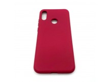 Чехол Honor 8A/8A Pro/8A Prime/Y6s/Y6//Y6 Prime (с отпечатком) Силикон SoftTouch 2.0mm Вишневый