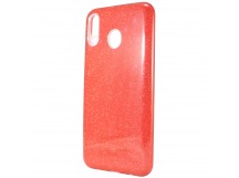 Чехол-накладка Fashion с блестками для Samsung Galaxy M20 красный