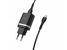 Адаптер Сетевой Hoco C12Q QC3.0 + кабель микро USB чёрный