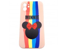 Чехол iPhone 12 (6.1) (New Model Full) Силикон Print Minnie Розовый